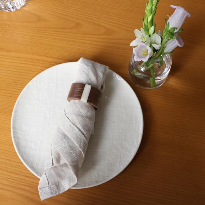 Wooden Napkin Rings Set of 8 for Dinning Table Decor - Image 4