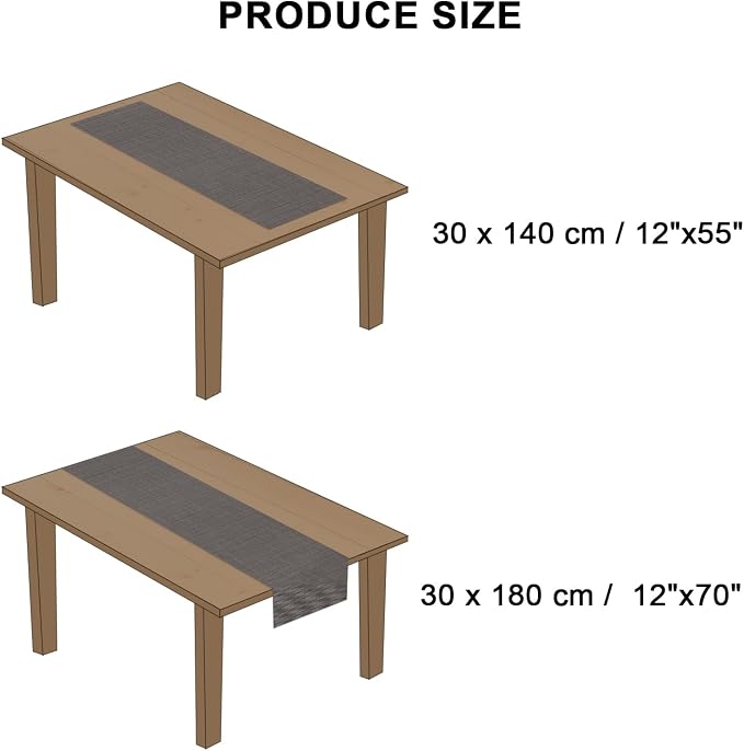 Table Runner 72 Inches Long, Vinyl Woven Heatproof Table Runners | Washable - Image 9