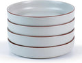 famiware Mercury Pasta Bowls Set of 4, 33 oz Large Salad Bowls, Light Gray | by Famiware