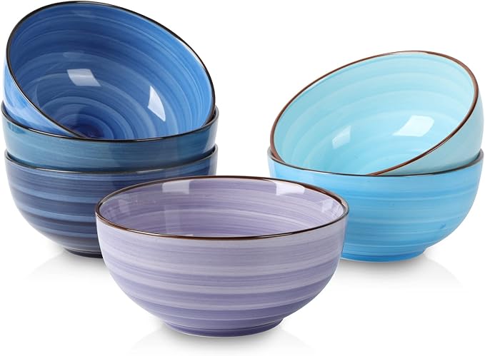 Selamica Ceramic 24 Oz Cereal Bowls Set, Deep Soup Bowls, 5.9 Inch Porcelain by Selamica