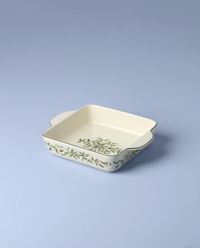 Lenox Holiday Christmas Stoneware Square Baking Dish | 11 x 9 inch | festive - Image 3
