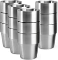 Beasea Stainless Steel Cups 10 oz, 12 Pack Small Stackable Insulated Bulk by Beasea