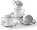 famiware 3oz Espresso Cups and Saucers, Stoneware Demitasse Cup by Famiware