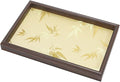 Bamboo Embroidered Decorative Tray 11.8 inch, Boho Catchall Tray, Nightstand by Unknown
