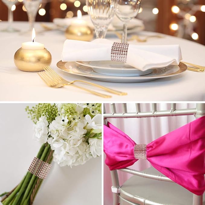 Accmor 100pcs Napkin Rings, Champagne Napkin Rings Buckles | Napkin Rings - Image 5