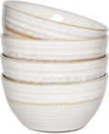 Ceramic Cereal Bowl Set of 4, 26 Oz, Soup Bowl by Bosmarlin