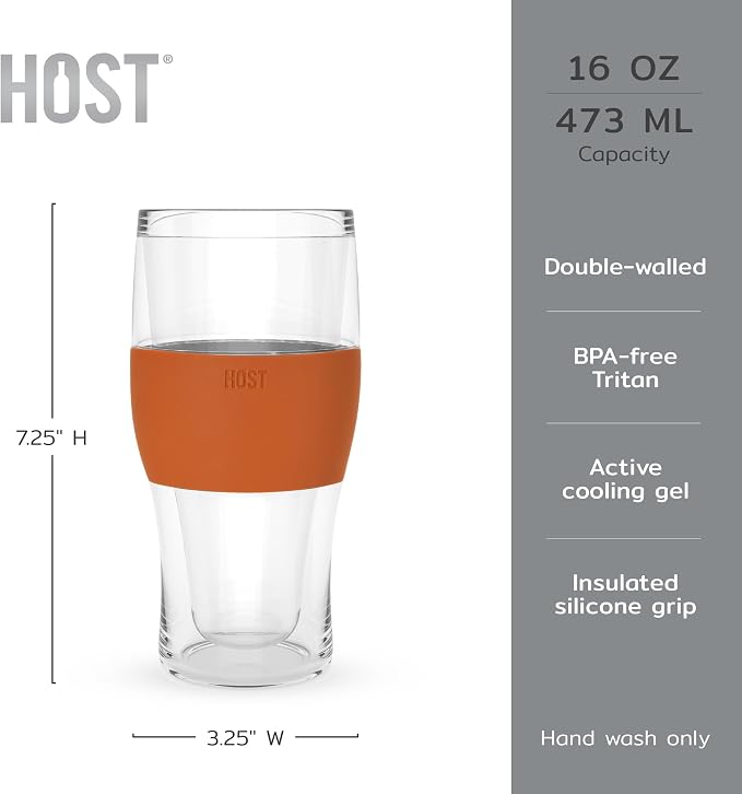 Host FREEZE Beer Glasses, Frozen Brew Mugs, Freezable Pint Glass Set, Insulated - Image 7