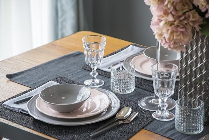 Faux Cotton Linen Placemats Set of 8, Cloth Washable Farmhouse Dining Table Mats - Image 7