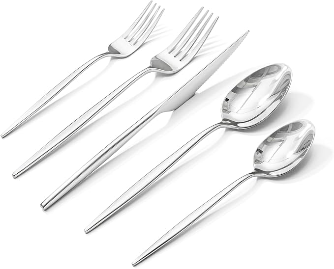 18/10 Silverware Set for 6, 30 Piece Stainless Steel Flatware Cutlery Set | by KINGSTONE