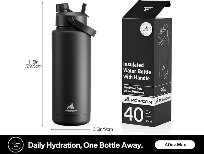 POWCAN 40 oz Insulated Water Bottle - Image 5