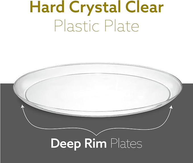 PLASTICPRO Plastic Party Plates Edge Collection Premium heavyweight Elegant - Image 7