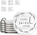 UMIRRO Absorbent Ceramic Stone Coasters Set of 6 by Umirro