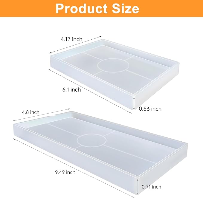 2 Pcs Rectangle Silicone Resin Molds - Image 2