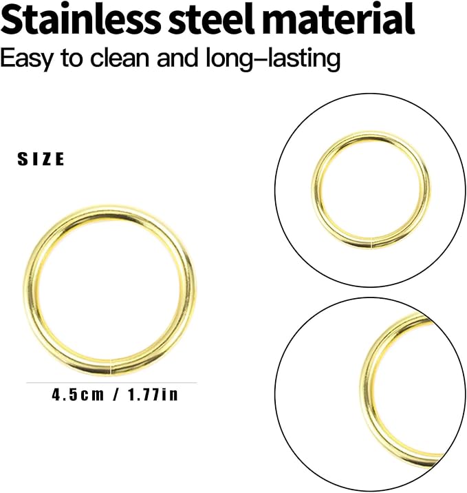 40 Pcs Gold Napkin Rings - Image 2