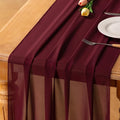 Burgundy Chiffon Table Runner Summer Boho Wedding Birthday Party Decor | 10ft by Socomi