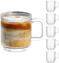 Qipecedm 6 PACK Premium Glass Coffee Mugs by Qipecedm