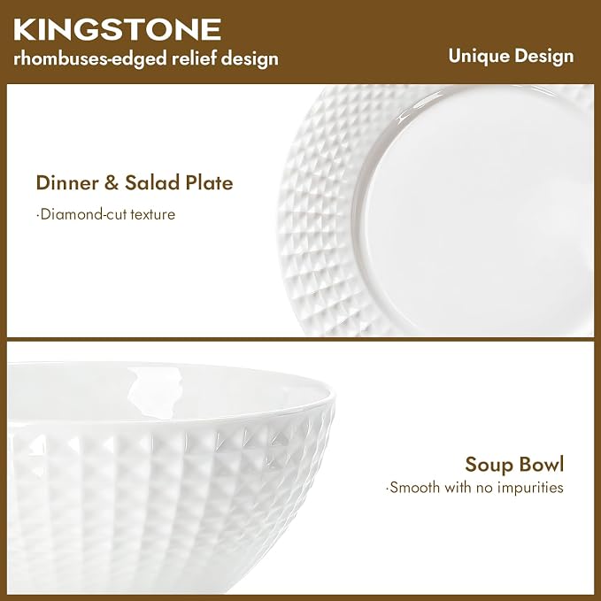 64Pc Bone China Dinnerware & Silverware Set, - Image 5