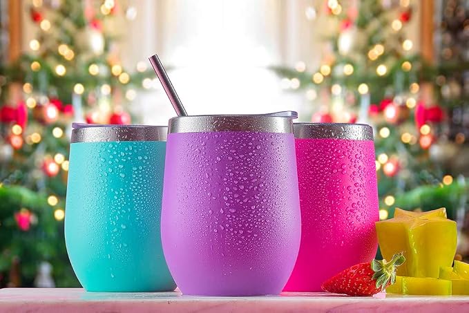 CHILLOUT LIFE 12 oz Stainless Steel Wine Tumbler - Image 7