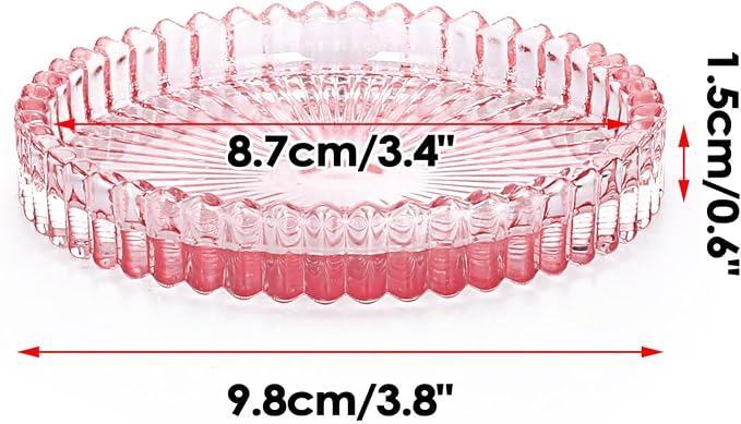 JUXYES Set of 5 Heat-Resistant Clear Glass Coaster - Image 2