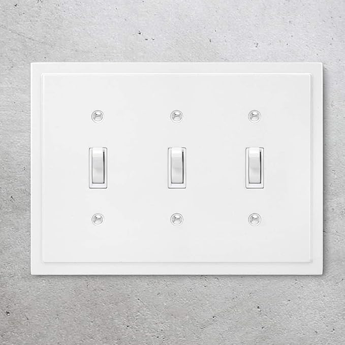 Modern Edge Decorative Wall Plate Switch Plate Outlet Cover, Durable Solid Zinc - Image 2