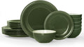 Famiware Ceramic Plates and Bowls Sets, Embossed Dishes Dinnerware by Famiware