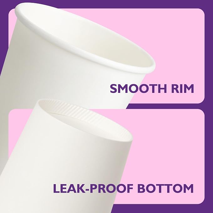 16 oz 50 Pack Disposable Coffee Cups - Image 4