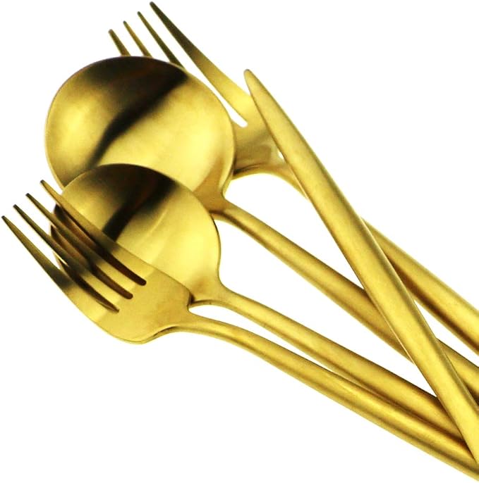 20-Piece 18/10 Stainless Steel Flatware Silverware, Luxury Dinnerware Set - Image 4