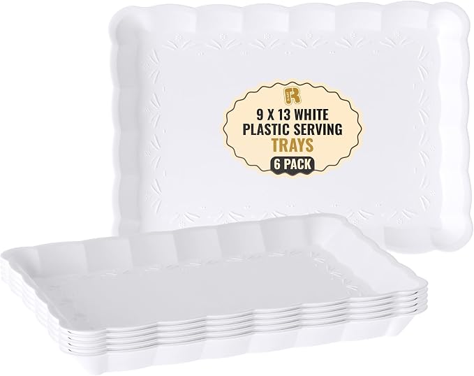 6 Pack White Serving Tray by R-KAY
