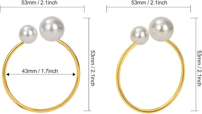 KPOSIYA Pearl Napkin Rings - Image 6