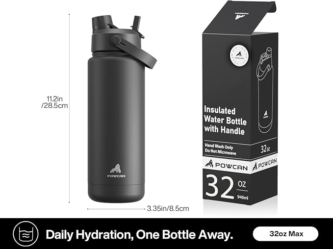 POWCAN 32 oz Insulated Water Bottle - Image 5