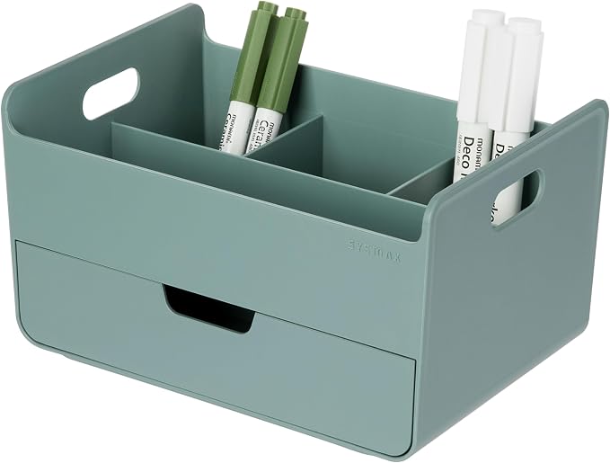 BLUE GINKGO Portable Desk Organizer, Made in Korea | 3 Compartments. Half by BLUEGINKGO