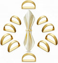10 Pcs Stainless Steel Napkin Rings Metal Napkin Ring Holders Fall Thanksgiving by CHENGU