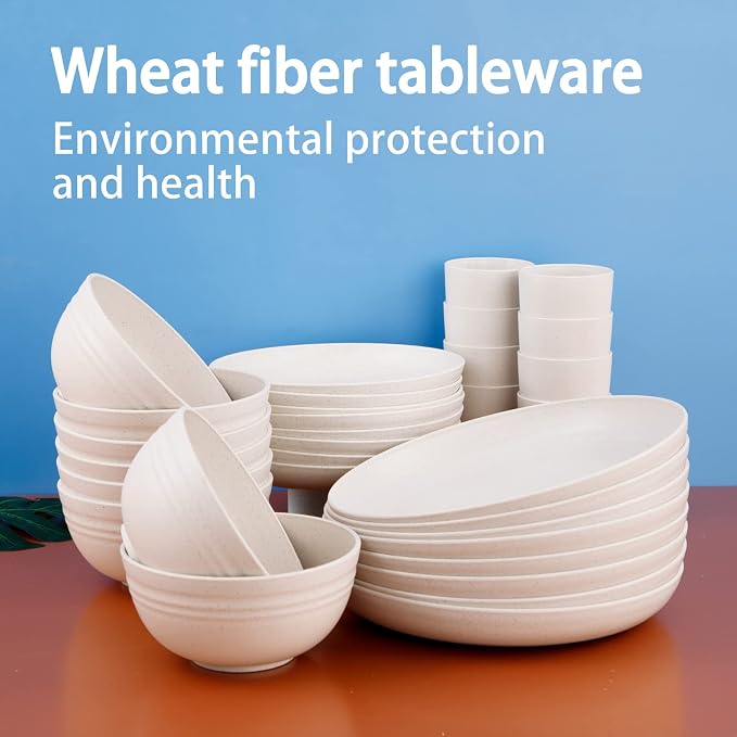 Wheat Straw Dinnerware Sets, Dish Sets - Image 7