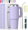 30 oz Tumbler with Handle, Tumbler with Lid and Straw, Double Wall Insulated by Watersy