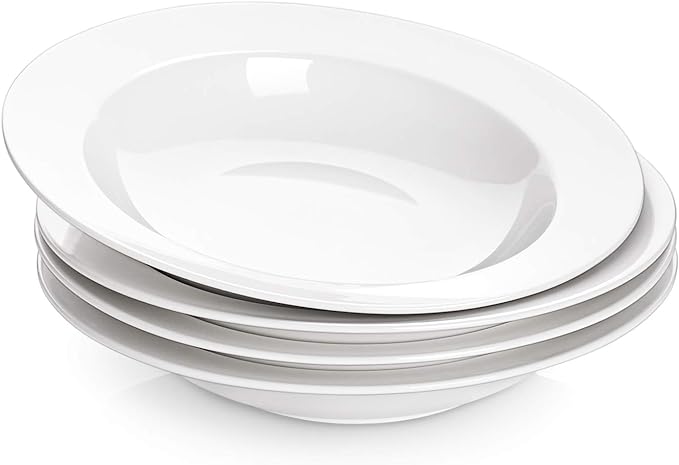 DOWAN Soup and Pasta Bowls Set of 4, 20 Ounces, Microwave & Dishwasher Safe by DOWAN