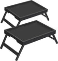 Bamboo Breakfast Trays with Folding Legs, laptops and serving in bed or on sofa. by Unknown