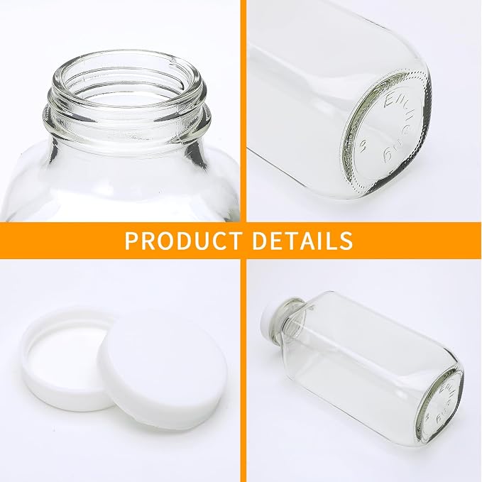 Vintage Water Bottles, Glass Drinking Bottles 16oz, Glass Bottles - Image 3