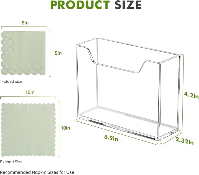 Kordory Acrylic Vertical Cocktail Napkin Holder - Image 2