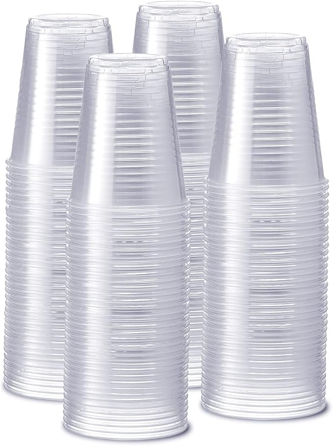GUSTO Clear Plastic Cups Disposable Cold Drinking Cups by GUSTO