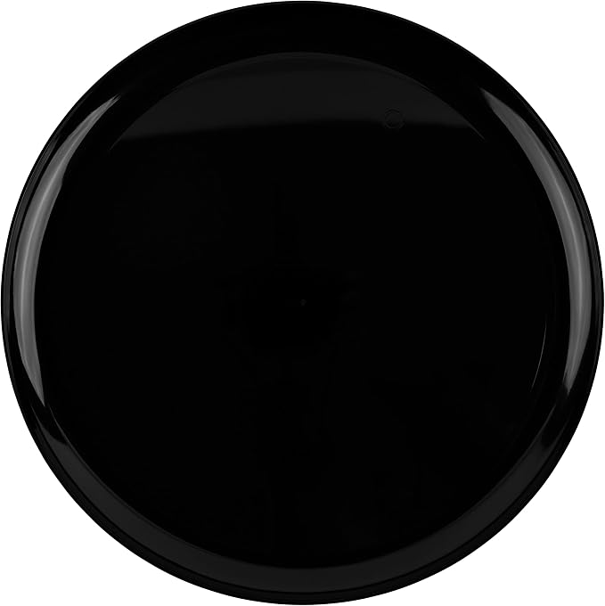 PLASTICPRO [30 Pack 10.6 Plastic Party Plates Edge Collection Black Premium - Image 3