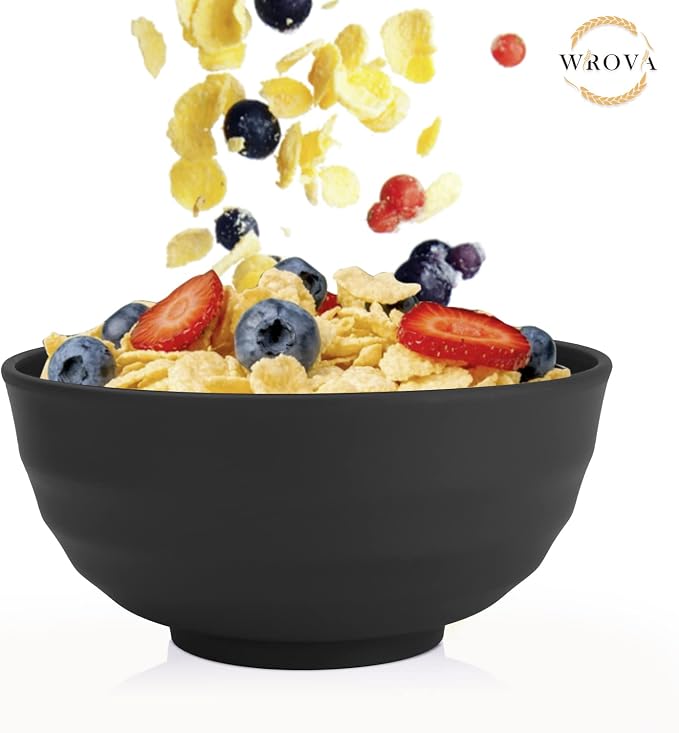 Wheat Straw Bowls Set 60 OZ Unbreakable Large Cereal Bowls Set of 6 Microwave - Image 6