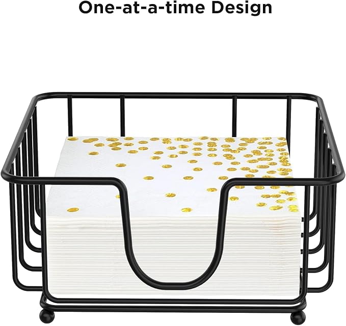 Metal Cocktail Napkin Holder for Bar, Flat Napkin Holder Caddy for Cocktail - Image 3