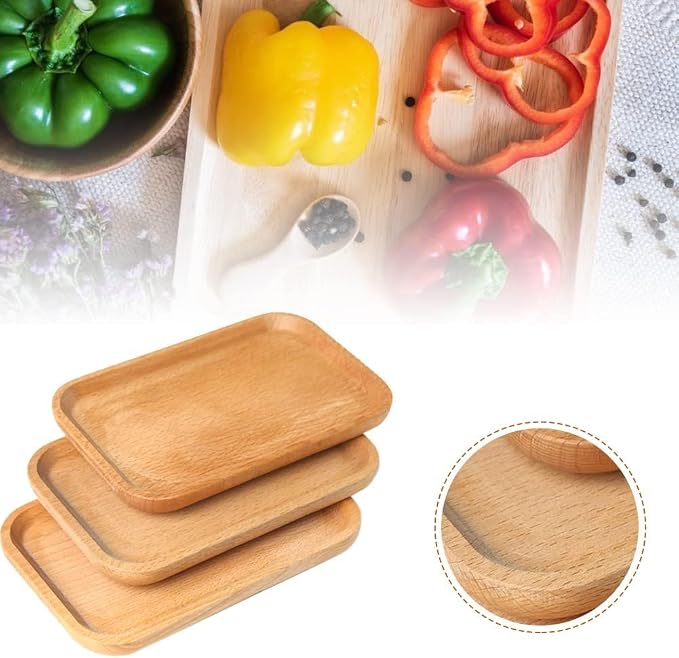 Linwnil 6 Pack 8 x 5 Inches Serving Platter Tray, Tray Cheese Plate Rectangular - Image 6