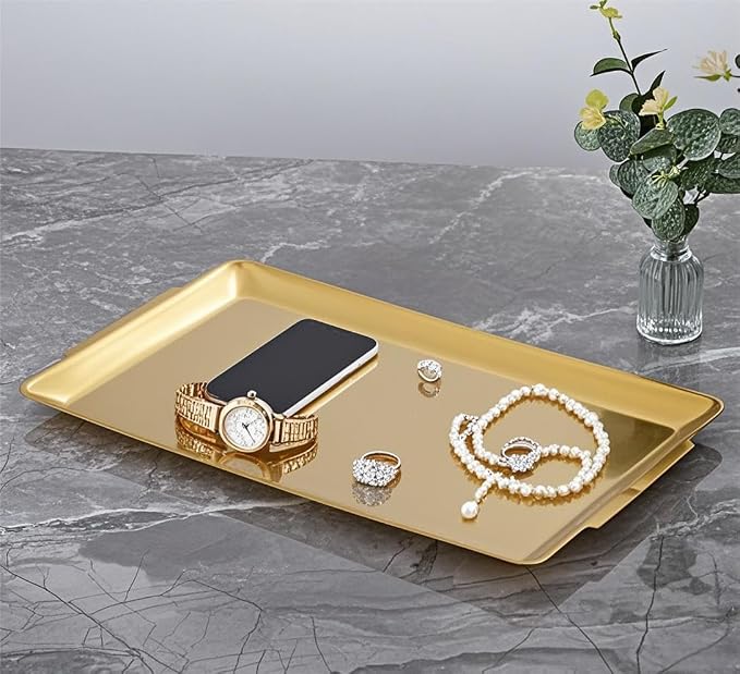 15.8" x 9.5" Large Serving Platters Set of 2, Stainless Steel Heavy-Duty Large - Image 7