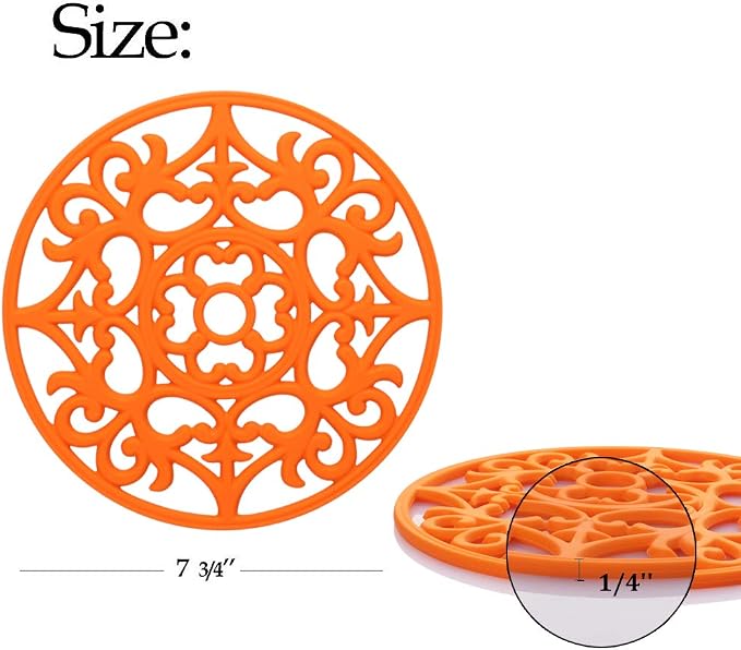 ME.FAN Trivets for Dishes/Pots/Pans, Flexible/Durable/Non Slip Hot Pads to - Image 2