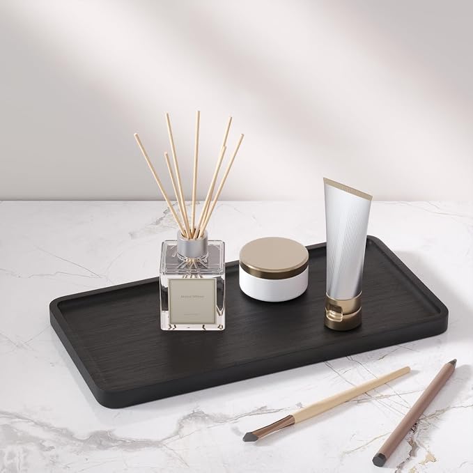 VERTORGAN Bamboo Serving Tray, 11.8x5.9 Inch Trays, Home Decor | Coffee Table - Image 2
