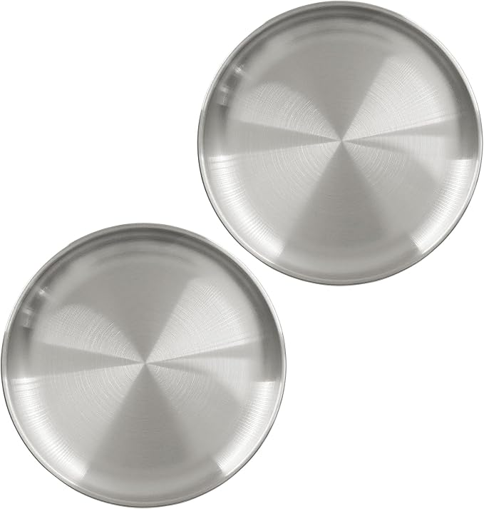 Piutouyar 2 Pcs 20 cm / 7.87 Inch Round Serving Tray, Decorative Tray Circular by Piutouyar