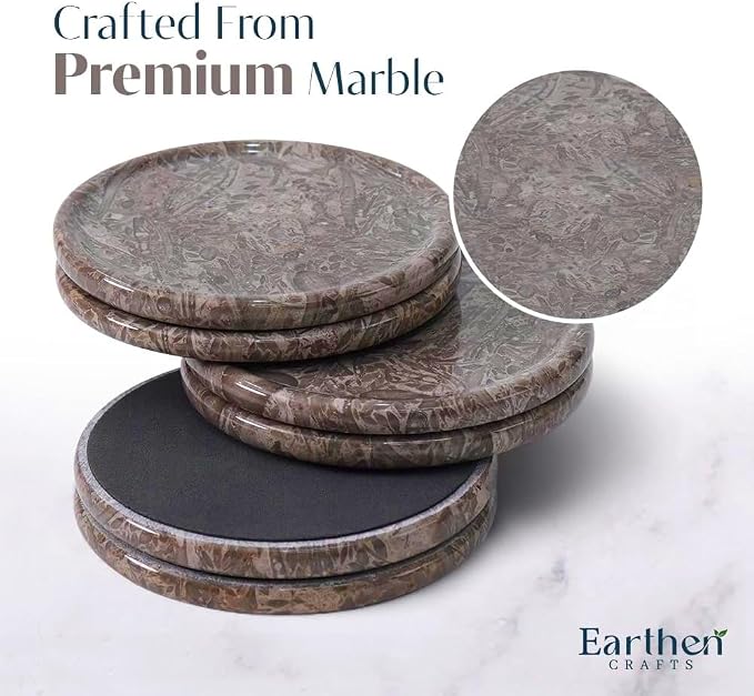 Oceanic Marble Coasters Set of 6 - Image 4