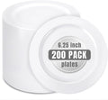 bUCLA 200PCS White Plastic Plates by BUCLA