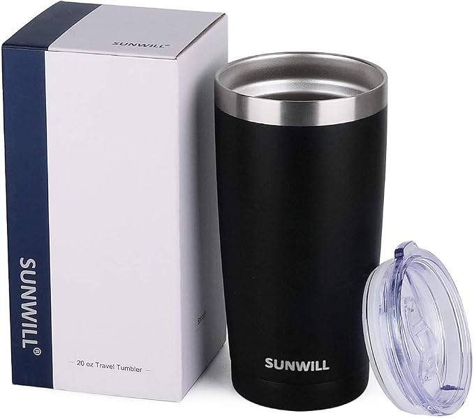 SUNWILL Travel Coffee Tumbler 20 oz, Insulated Mug - Image 5